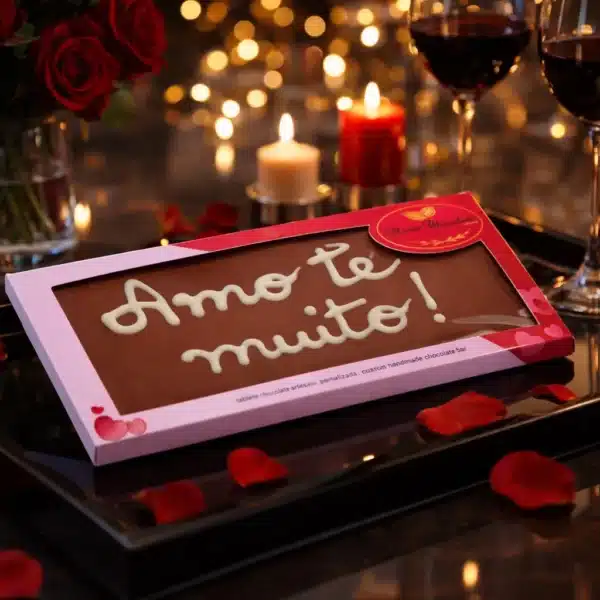 TABLETE COM FRASE - AMOR & CHOCOLATE