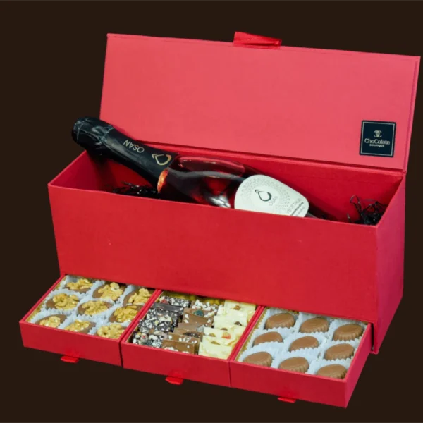 Caixa de Luxo com Espumante Osan Sem Álcool - Alecrim & Framboesa