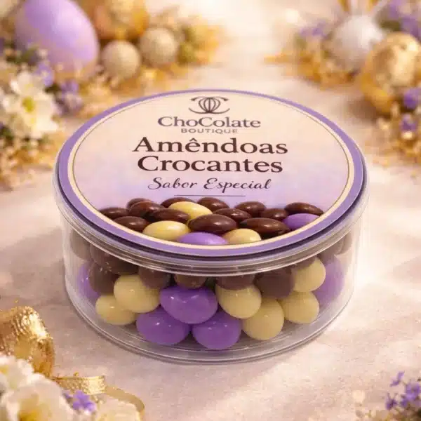 Pote com amêndoas sortidas.