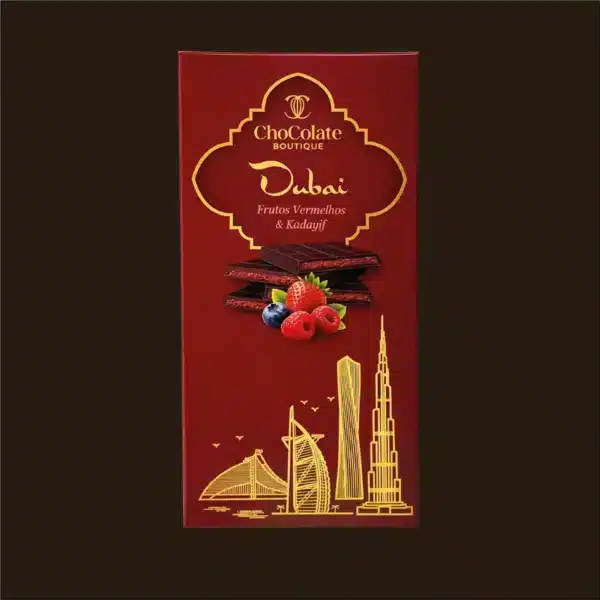 Tablete de Chocolate de Dubai de Frutos Vermelhos