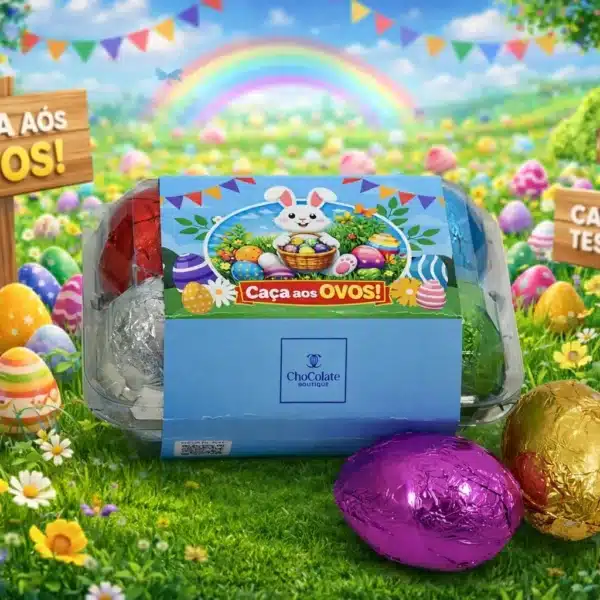Imagem de caixa de 6 mini ovos decorativos da Páscoa