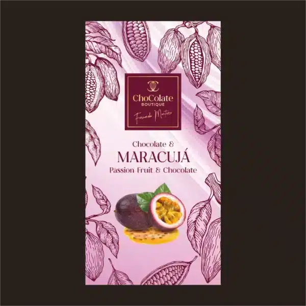 Tablete de chocolate e maracujá