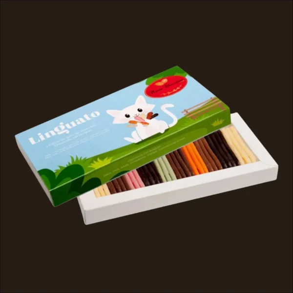 Deliciosas línguas de gato de chocolate.