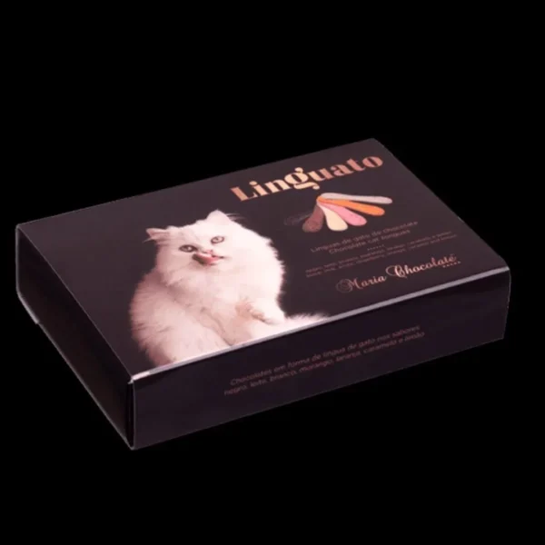 Deliciosas línguas de gato de chocolate.