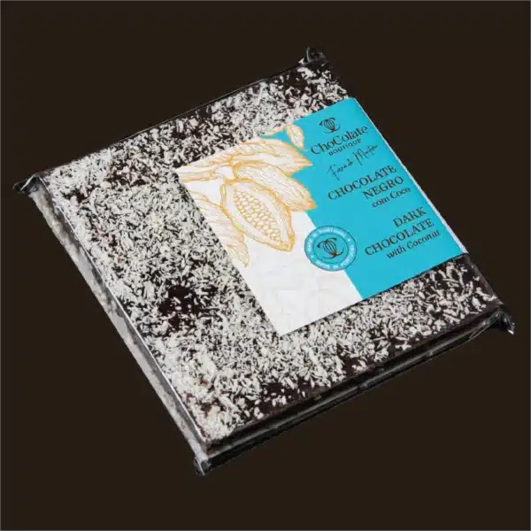 Mosaico de chocolate com coco.