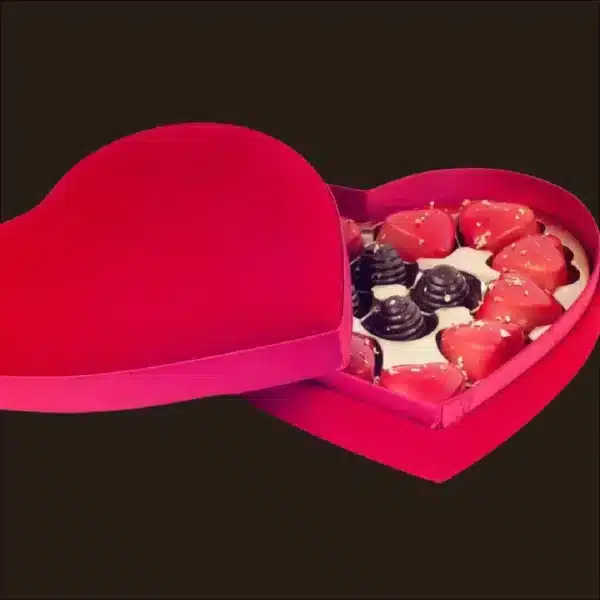 Caixa de bombons chocolate sortidos.