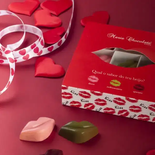 Caixa de bombons de chocolate sortidos