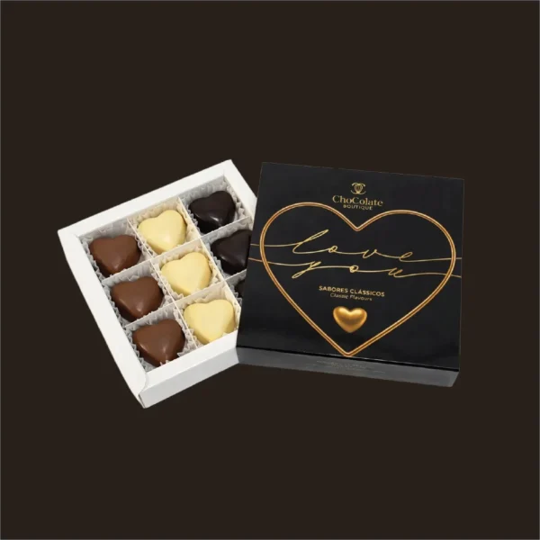 Caixa com bombons sortidos.