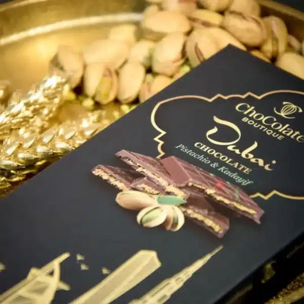 Tablete de chocolate de Dubai.
