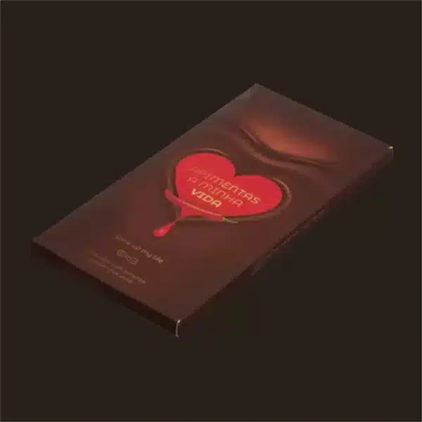 Tablete de chocolate com pimenta.