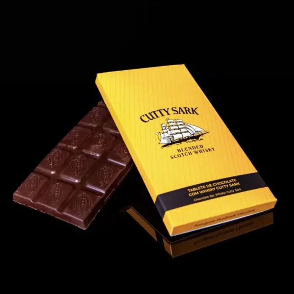 Tablete de chocolate com whisky.