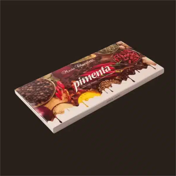 Tablete de chocolate com pimenta.