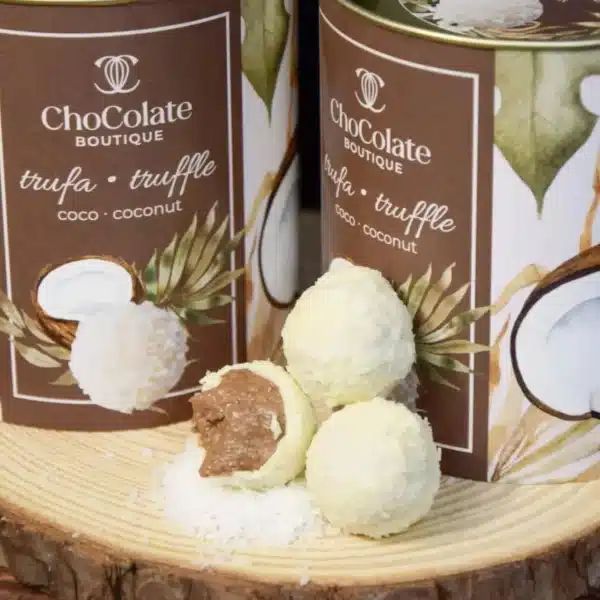 Trufas de chocolate com recheio.