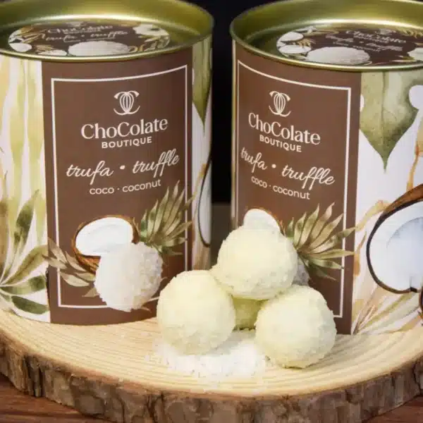 Trufas de chocolate com recheio.